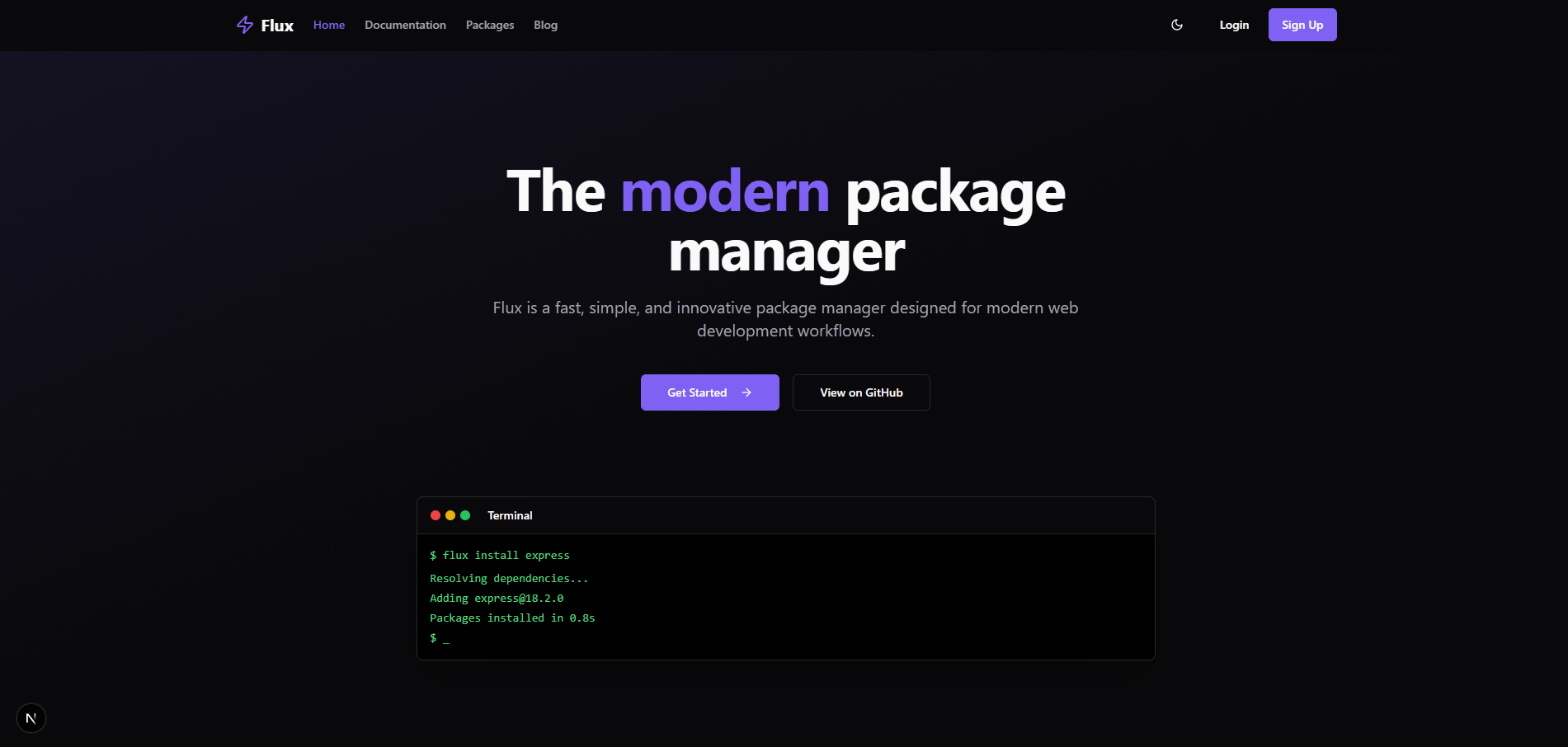 Flux: Package Manager